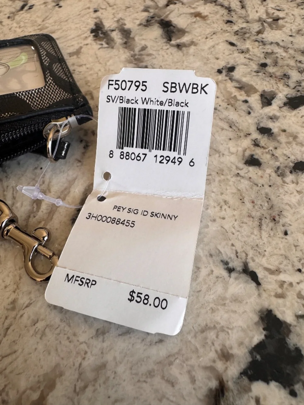 Coach ID Zip Card Holder Mini NWT
